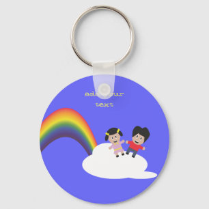 虹および雲の友情Keychain キーホルダー