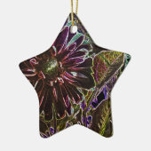 虹および黒いダリア セラミックオーナメント (左)