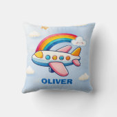 虹お洒落付き飛行機 クッション (裏面)