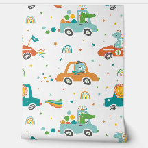 虹がかかったかわいいジャングルの動物