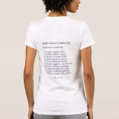 虹がんのハートとがんがシャツを作れない Tシャツ (裏面)