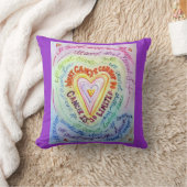 虹がんハート装飾装飾用クッション クッション (ブランケット)