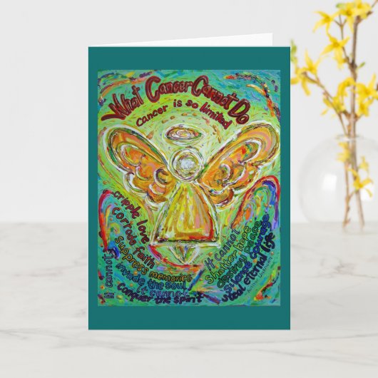 虹がん,エンジェルグリーティングカードができない カード (黄色い花)