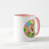 虹が付いている子ネコ及びバニー マグカップ (正面右)