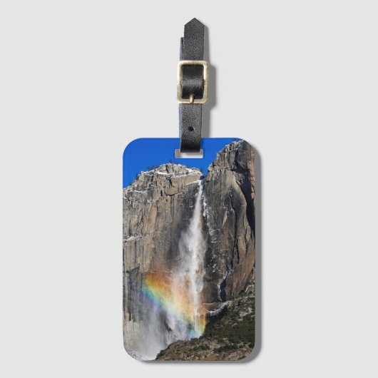 虹が付いているYosemite Falls ラゲッジタグ (正面縦)