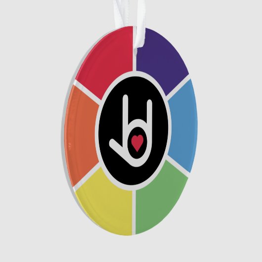 虹が大好き オーナメント (正面)