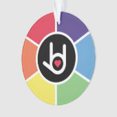 虹が大好き オーナメント (正面)