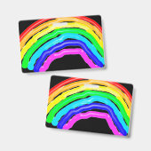 虹が描かれた バッジ (正面＆裏面)