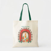 虹が見えるパーソナライズされた良い鼓動 トートバッグ (正面)