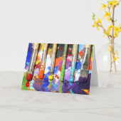 虹が進行中 カード (黄色い花)