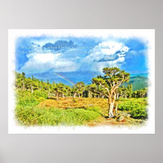 虹が雲に見える ポスター (正面)