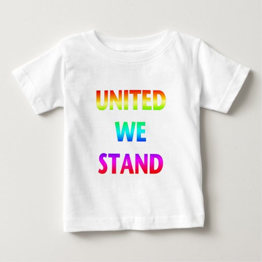 虹で団結しよう ベビーTシャツ (正面)