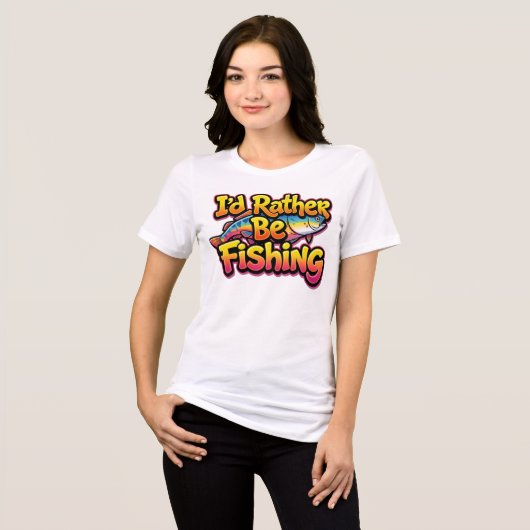 虹で釣りができたらいいのに トライブレンドTシャツ (正面全面)