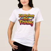 虹で釣りができたらいいのに トライブレンドTシャツ (正面)
