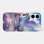 虹とともに舞うペガサス iPhone 16ケース (裏面横)