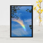 虹とのあなたの日を明るくするちょうどノート カード (黄色い花)