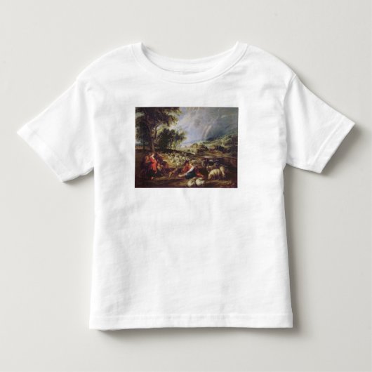 虹との景色 トドラーTシャツ (正面)
