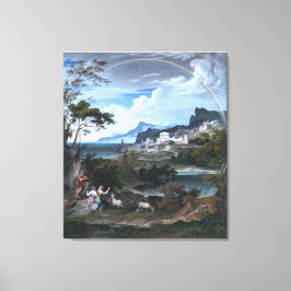 虹との英雄的な景色 キャンバスプリント