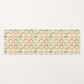 虹とカラフルダイヤモンドのシームレスなパターン ヨガマット (正面(横))