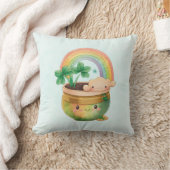虹とクローバーが楽しめるキュートなガーデンプランター クッション (ブランケット)