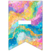 虹とゴールドのバナー バンティングフラッグ (第1の旗)