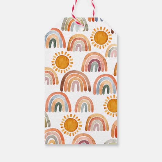 虹とサンシャインありがとうベイビーシャワー ギフトタグ (裏面)
