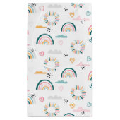 虹とハートパターン スモールペーパーバッグ (裏面)