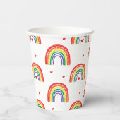 虹とハート誕生日パーティー 紙コップ (裏面)