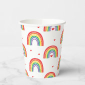 虹とハート誕生日パーティー 紙コップ (左)