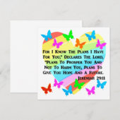 虹とハート エレミヤ書29:11 招待状 (正面/裏面)