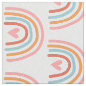 虹とハート ファブリック (クローズアップ)