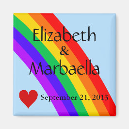 虹とハート マグネット