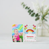 虹とバルーンカラフルキッズフォトプレイデート コーリングカード (スタンド正面)