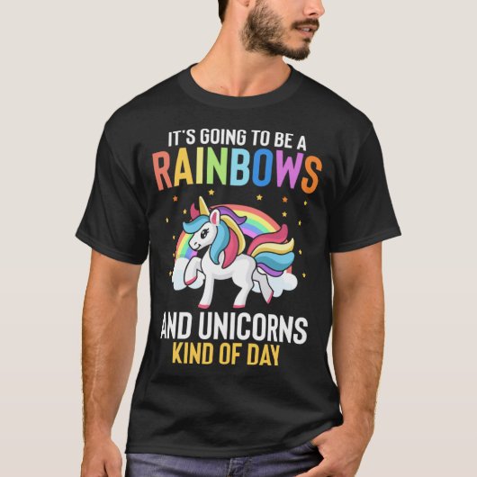 虹とユニコーンのDaの一種 Tシャツ (正面)