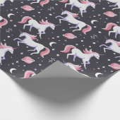 虹とユニコーン包み紙 ラッピングペーパー (角)