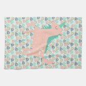 虹とユニコーン キッチンタオル (横)