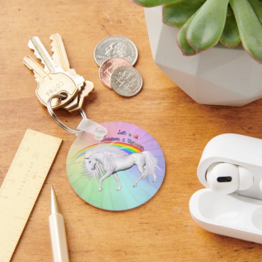 虹とユニコーン キーホルダー (デスク)