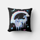虹とユニコーン クッション (正面)