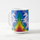 虹とユニコーン コーヒーマグカップ (正面左)