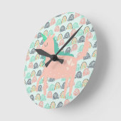 虹とユニコーン ラウンド壁時計 (傾斜)