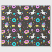 虹とユニコーン ラッピングペーパー (フラット)