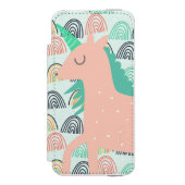 虹とユニコーン INCIPIO iPhoneウォレットケース (フォリオ 正面)