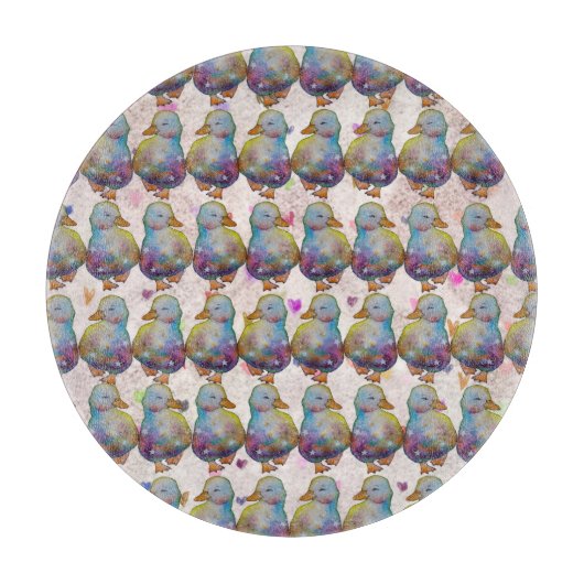 虹と名付けられたアヒル カッティングボード (正面)