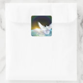 虹と地球の平和の聖霊の鳩 スクエアシール (バッグ)