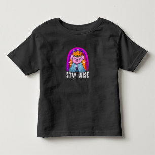 虹と子供たちの可愛いベビーイラスト トドラーTシャツ