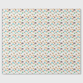 虹と宇宙の子パターン ラッピングペーパー (フラット)