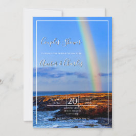 虹と希望と幸せ結婚のカップルのシャワー 招待状