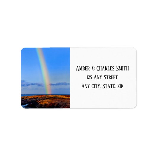 虹と希望と幸結婚せ ラベル (正面)