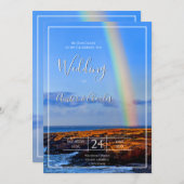 虹と希望と幸結婚せ 招待状 (正面/裏面)