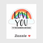 虹と後ろにあなたを愛する シール (シート)